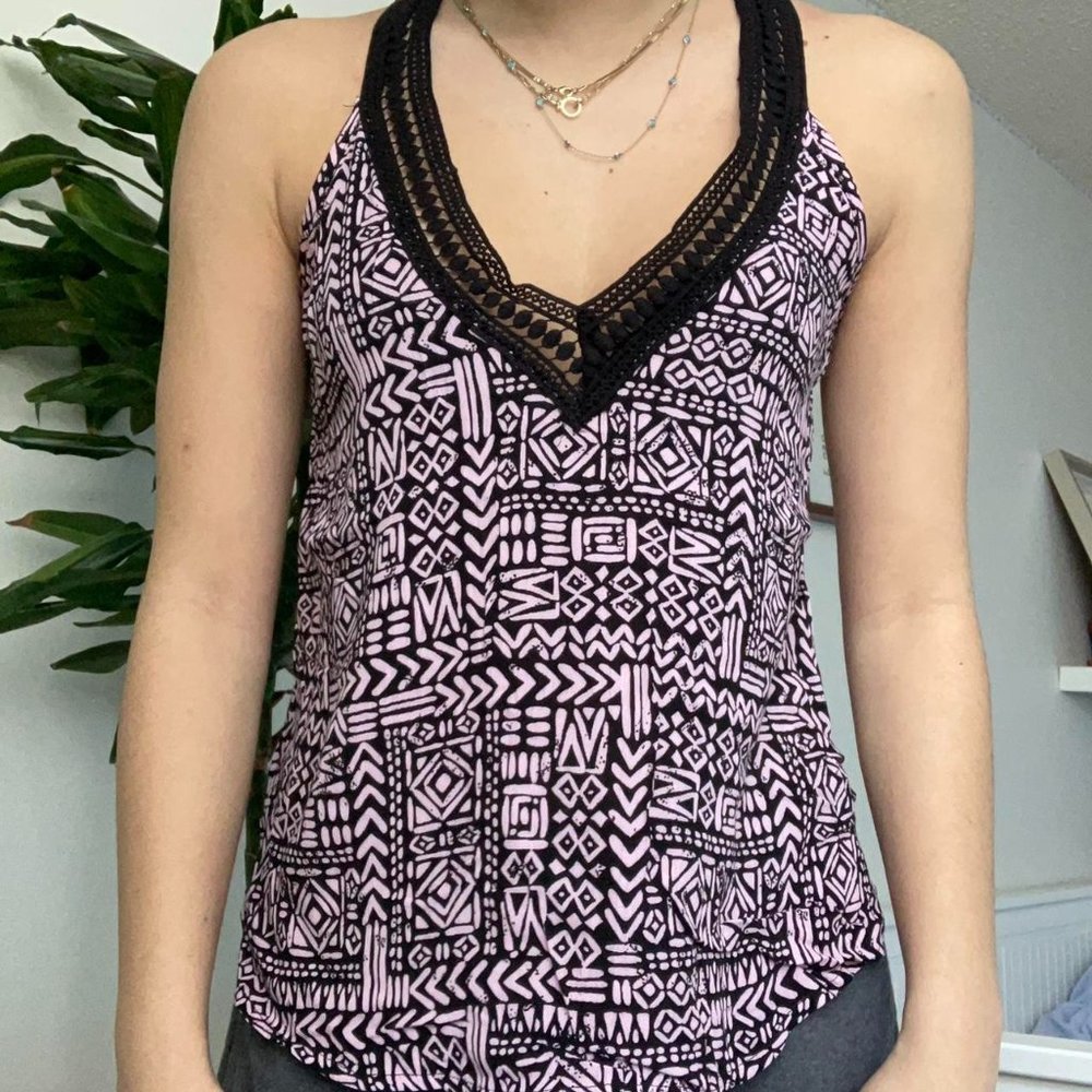 y2k pinkpurple and black patterned